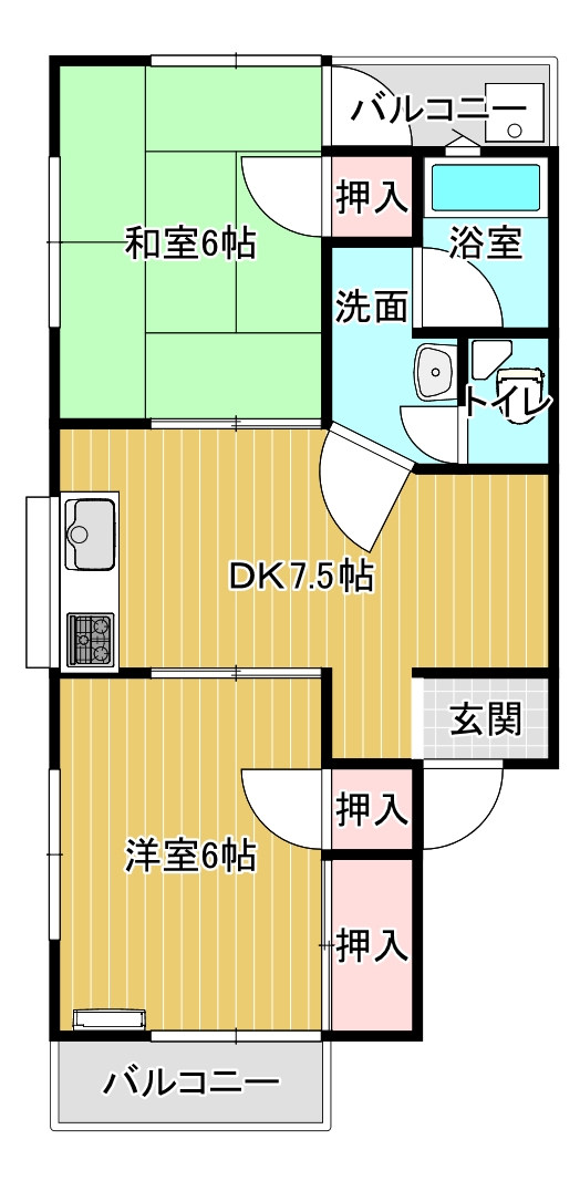 広田・崎岡賃貸 構造:木造